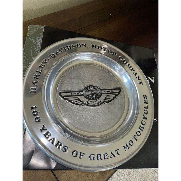 HARLEY DAVIDSON 100TH ALUMINUM ANNIVERSARY PLATE 2003 - Picture 2 of 9